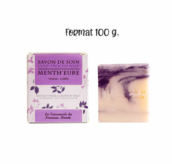 Savon solide le Menth'Eure 100 g.