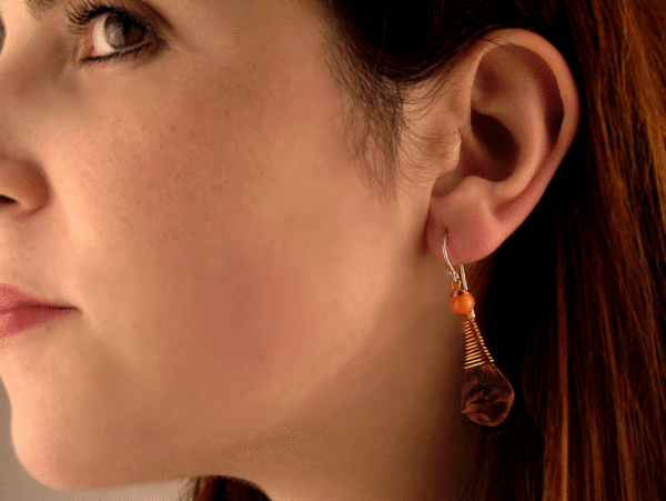 Boucles d'oreille Pomme de pin