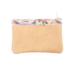 Pochette maquillage en cuir