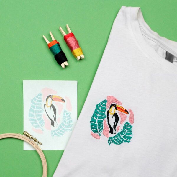 Modèle de dessin à broder Toucan