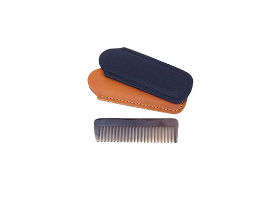 Peigne pour barbe et moustache - En corne, 9 cm