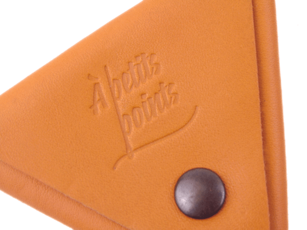 Porte-clef porte monnaie cuir orange