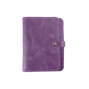 Grand portefeuille en cuir violet